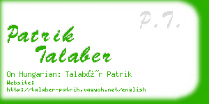 patrik talaber business card